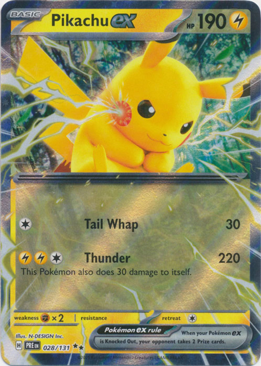 Pikachu ex (028/131) - Scarlet & Violet, Prismatic Evolutions