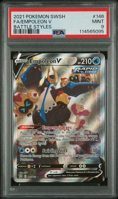Empoleon V #146 (Full Art) - Battle Styles - PSA 9