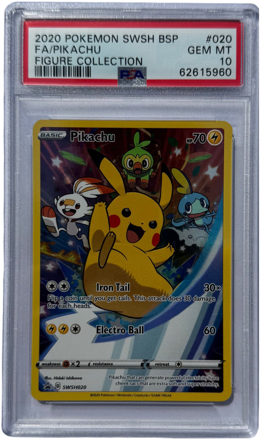 Pikachu #020 SWSH Black Star Promo - PSA 10