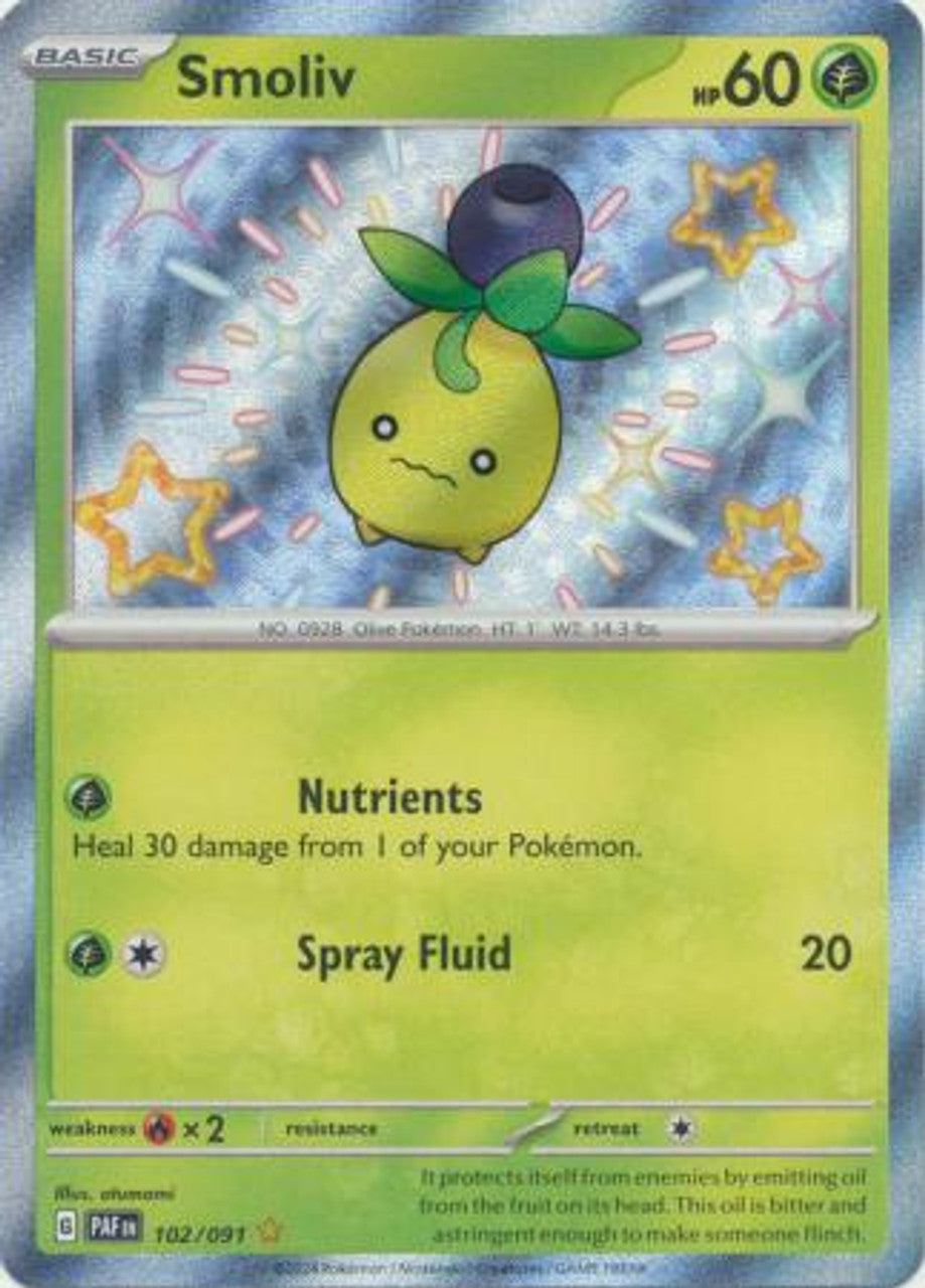 Smoliv (102/091) - Shiny Holo - SV: Paldean Fates