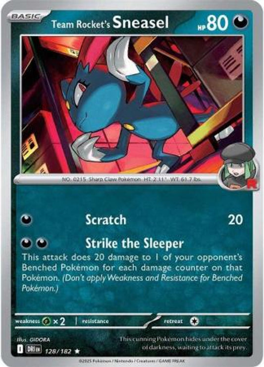 Team Rocket’s Sneasel (128/182) - Holo - SV: Destined Rivals