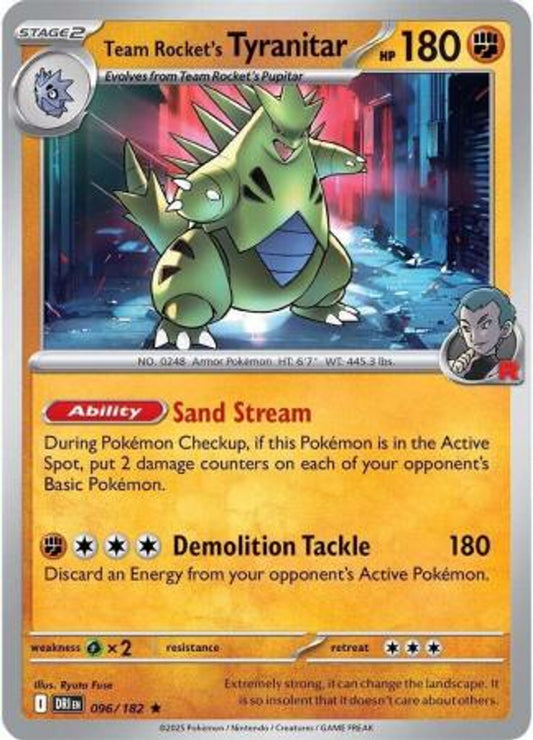 Team Rocket’s Tyranitar (096/182) - Holo - SV: Destined Rivals