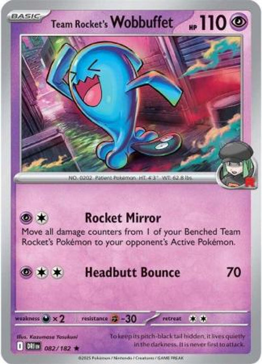 Team Rocket's Wobbuffet 082 - Destined Rivals (Holo)