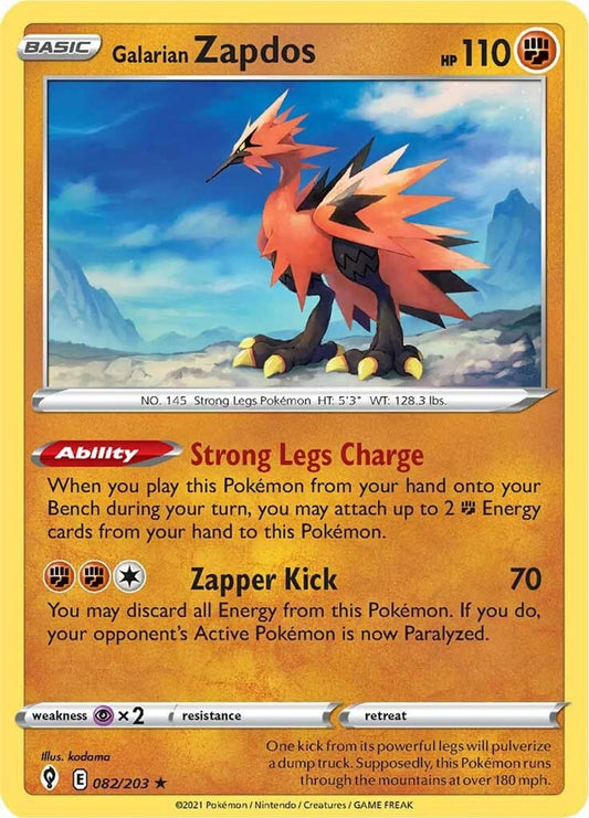 Galarian Zapdos 082 - Evolving Skies
