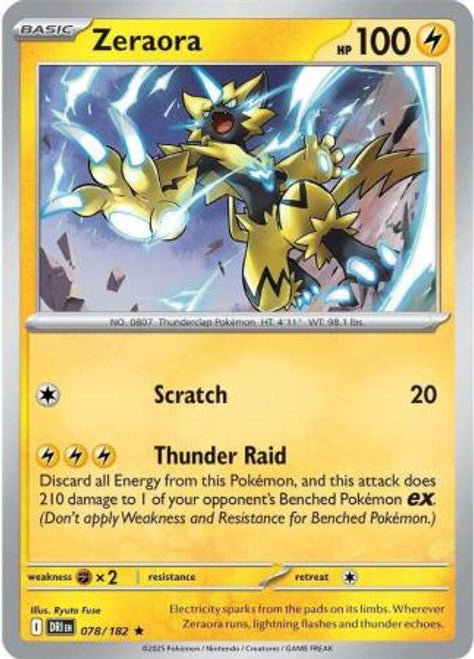 Zeraora (078/182) - Holo - SV: Destined Rivals